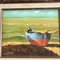 Boat on Beach, 1960s, Painting, Framed 2