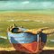 Boat on Beach, 1960s, Painting, Framed, Image 4