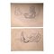 Estudios de desnudos abstractos, años 70, Carbón sobre papel, Juego de 2, Imagen 1