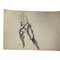 Studio di nudo femminile astratto, anni '60, carboncino su carta, Immagine 1