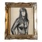 Estudio abstracto con desnudos de mujeres, años 60, carboncillo, enmarcado, Imagen 1