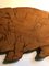 Folk Art Painted Wood Pig Cut Out Wall Hanging, 1970s 3