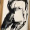 Desnudo femenino abstracto, años 80, Pintura sobre papel, Enmarcado, Imagen 3