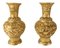 Chinoiserie Hollywood Regency Gold Vases, Set of 2 1