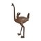 Avestruz de Benin de bronce vintage, Imagen 3
