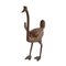 Avestruz de Benin de bronce vintage, Imagen 2