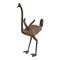 Avestruz de Benin de bronce vintage, Imagen 1