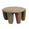 Vintage Nupe Low Wooden Stool, Image 8