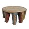 Vintage Nupe Low Wooden Stool, Image 4