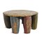 Vintage Nupe Low Wooden Stool, Image 2