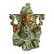Ganesha antiguo de latón y verdín, Imagen 1