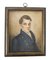 American Miniature Portrait, Oil Painting on Canvas, 1800s, Framed 1