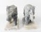 Elefanti in pietra ollare intagliata, Cina, set di 2, Immagine 3