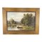 Artista escolar estadounidense, paisaje, década de 1890, óleo sobre cartón, enmarcado, Imagen 1