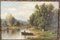 Artista della scuola americana, Paesaggio, fine XIX secolo, Olio su cartone, con cornice, Immagine 2