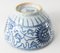 Cuenco provincial chino antiguo de porcelana azul y blanca, Imagen 8