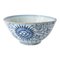 Antike chinesische Porzellanschale in Blau und Weiß 1