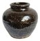 Vintage Black Village Ceramic Pot, Image 1