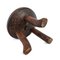 Taburete vintage de madera con tres patas, Imagen 5