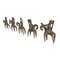 Vintage Brass Dogon Horse and Rider Figures, Set of 5 3
