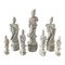 Chinoiserie Blanc De Chine White Porcelain Figures, Set of 7 1