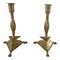 Neoclassical Brass Paw Foot Candleholders, Set of 2 1