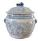 Chinese Blue and White Porcelain Covered Jar with Foo Dog Finial, Image 1