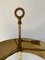 Mid-Century Brass Three-Arm Bouillotte Lamp with Red Tole Shade, Image 2