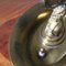 Lampe Bouillotte Double Dauphin Antique en Laiton avec Abat-Jour en Tole 10