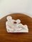 Neoklassizistischer italienischer liegender Mann aus weißem Porzellan mit Füllhorn-Skulptur 7