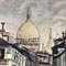 Escena de una calle de París, años 60, pintura sobre lienzo, Imagen 4