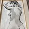 Desnudo de mujer, años 70, acuarela sobre papel, enmarcado, Imagen 3