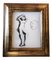 Studio astratto di nudo maschile, anni '70, carboncino, con cornice, Immagine 1