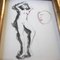 Studio astratto di nudo maschile, anni '70, carboncino, con cornice, Immagine 2