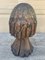 Vintage Folk Art Hand Carved Oak Mushroom Statues, Set of 2 10