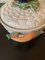 Gewebter Trompe Loeil Korb aus glasierter Keramik mit Gemüse-Auflaufform von Fitz and Floyd 7