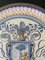 Italian Hand Painted Faience Pottery Wall Plate with Armorial Crest, Image 4