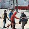 M Miller, Winter Snow Scene Hockey, 1970er, Malerei auf Leinwand 3