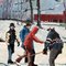 M Miller, Winter Snow Scene Hockey, 1970s, Painting on Canvas 3