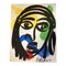 Peter Robert Keil, Abstraktes Portrait, 2000er, Farbe auf Papier 1