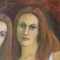 Doppeltes Frauenportrait, 1970er, Gemälde auf Leinwand, gerahmt 3
