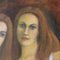 Double Female Portrait, 1970s, Painting on Canvas, Framed 3