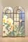 Mid-Century Multicolor Painted Floral Room Divider or Paravan 1