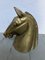 Vintage Brass & Bronze Horse Head Sculpture, 1970s 3
