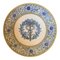 Italian Provincial Deruta Hand Painted Faience Caduceus Pottery Wall Plate 1