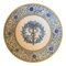 Italian Provincial Deruta Hand Painted Faience Caduceus Pottery Wall Plate, Image 1