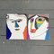 EJ Hartmann, Abstract Portraits, Coloured Marker Drawings, 1980er, 2er Set 7