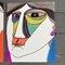 EJ Hartmann, Retratos abstractos, Dibujos con rotuladores de colores, años 80. Juego de 2, Imagen 3