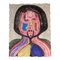 EJ Hartmann, Gran retrato abstracto, años 70, Pintura sobre papel, Imagen 1