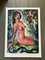 Desnudo femenino abstracto con serpiente y diablo, años 70, pintura en papel, Imagen 2